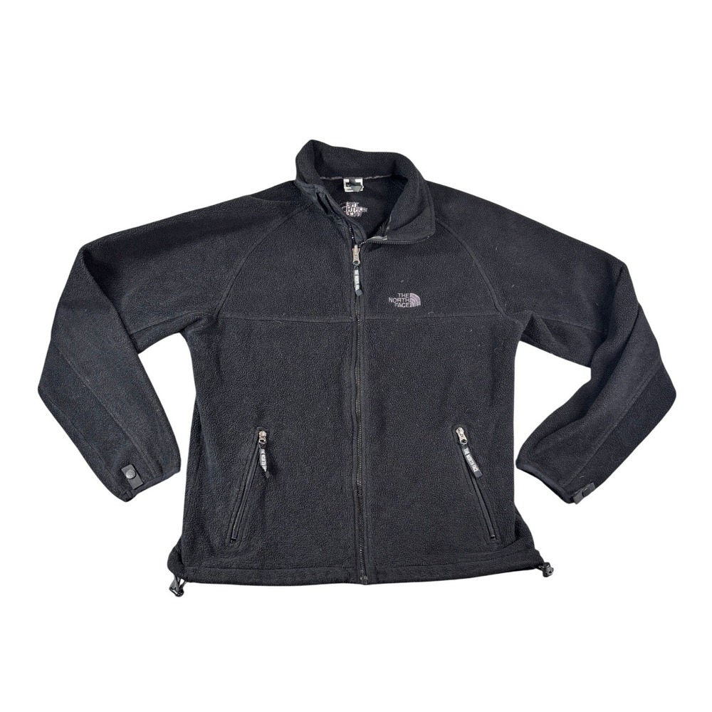 The North Face Mens Black Full Zip Fleece Jacket Size M Midweight Outdoor Layer